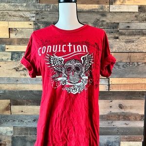 Conviction Red Tee, Men's Large
